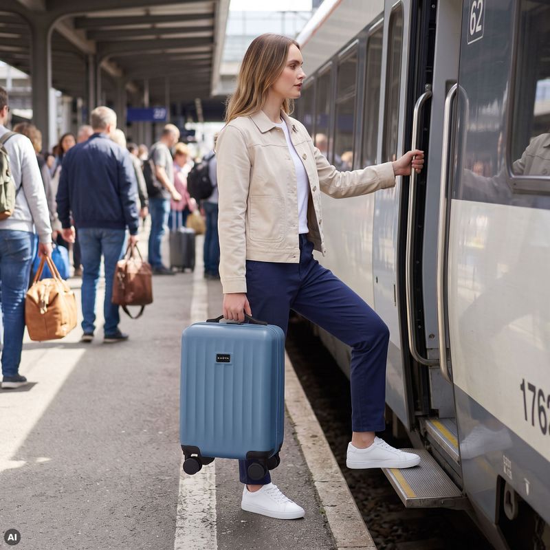 Valiză de călătorie pentru cabină Kadva Domingo Blue 16