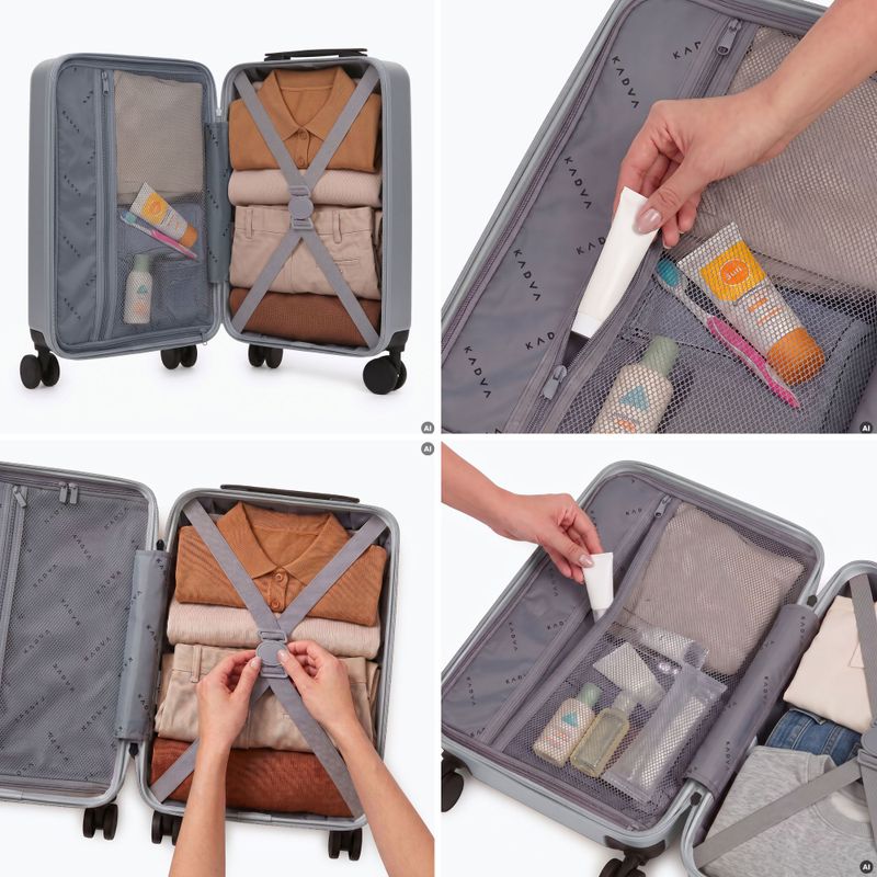 Valiză de călătorie pentru cabină Kadva Domingo Silver 7