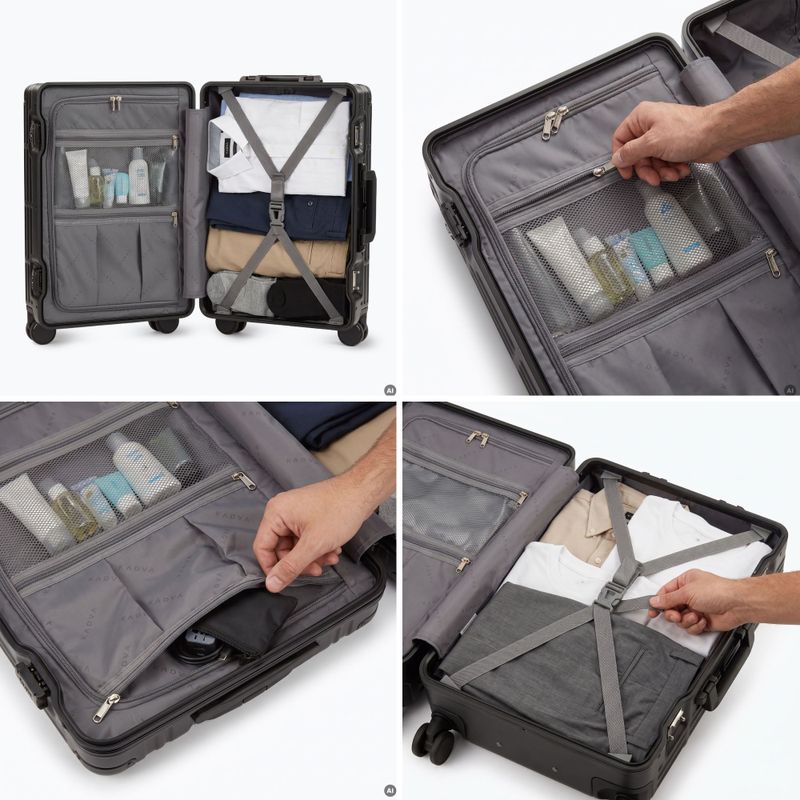 Valiză de călătorie Kadva Tigre 37l Black 8