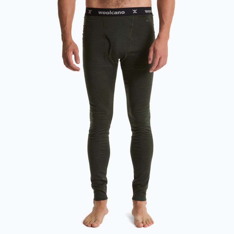 Set lenjerie termică pentru bărbați WOOLCANO Merino 100% SET0540 verde 8