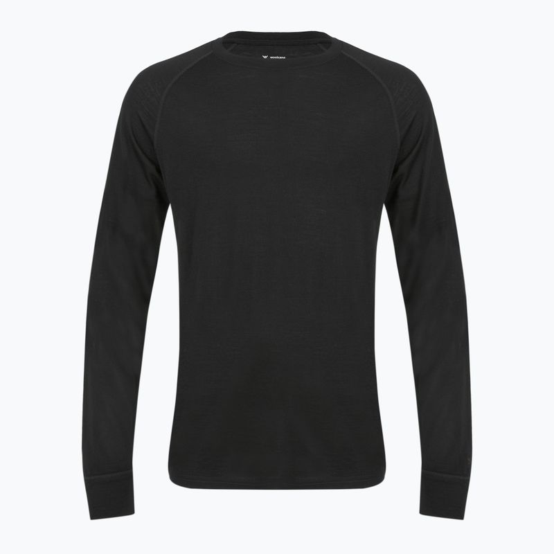 Bluză termoactivă pentru bărbați 100% WOOLCANO MERINO TOP0538 negru 7