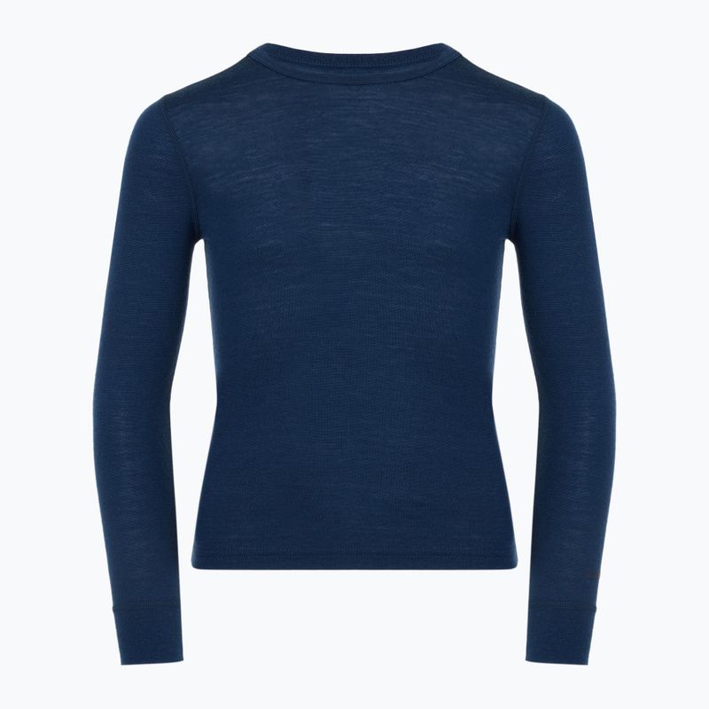 Set de lenjerie termică pentru copii WOOLCANO Merino 100% SET0683 albastru închis 4