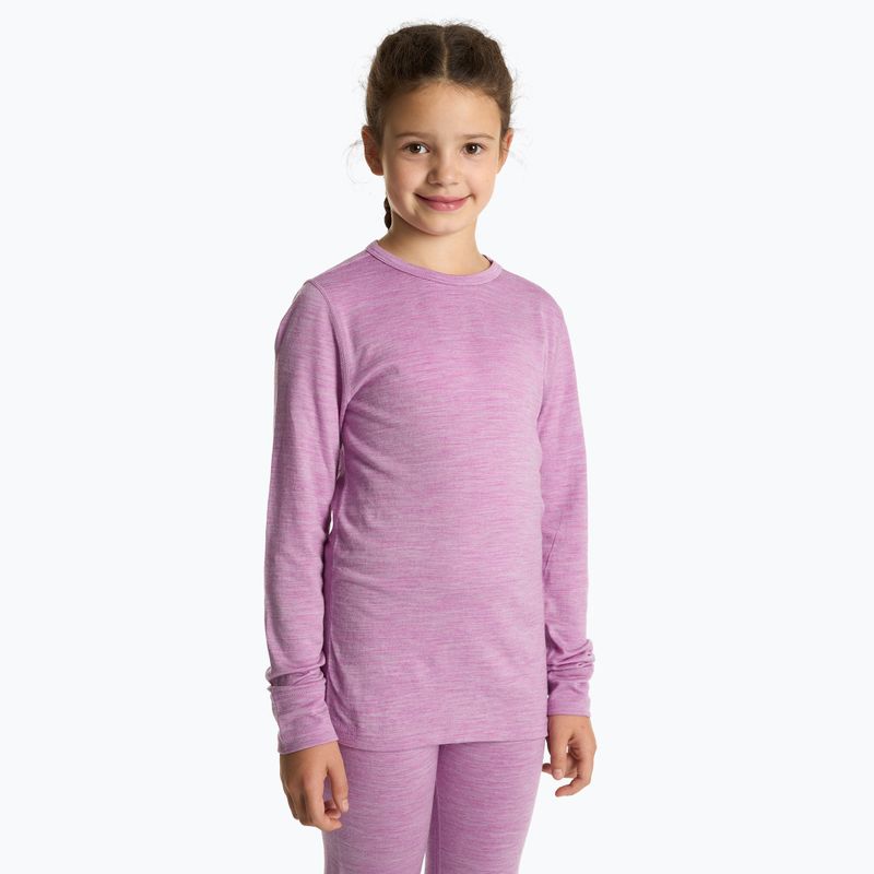 Set de lenjerie termică pentru copii WOOLCANO Merino 100% SET0683 violet 3