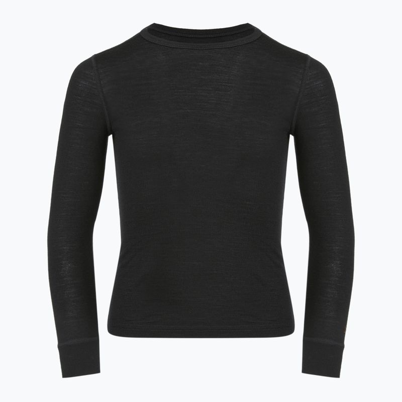 Bluză termoactivă pentru copii WOOLCANO termoaktywna 100% MERINO TOP00947 negru 3