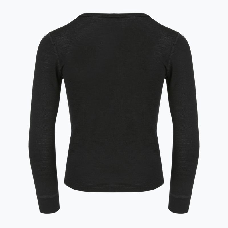 Bluză termoactivă pentru copii WOOLCANO termoaktywna 100% MERINO TOP00947 negru 4