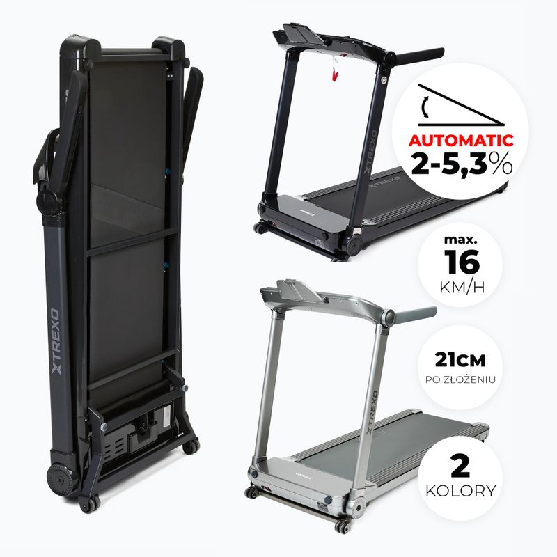 Banda de alergare electrică XTREXO TXO-X250-S argintiu 3