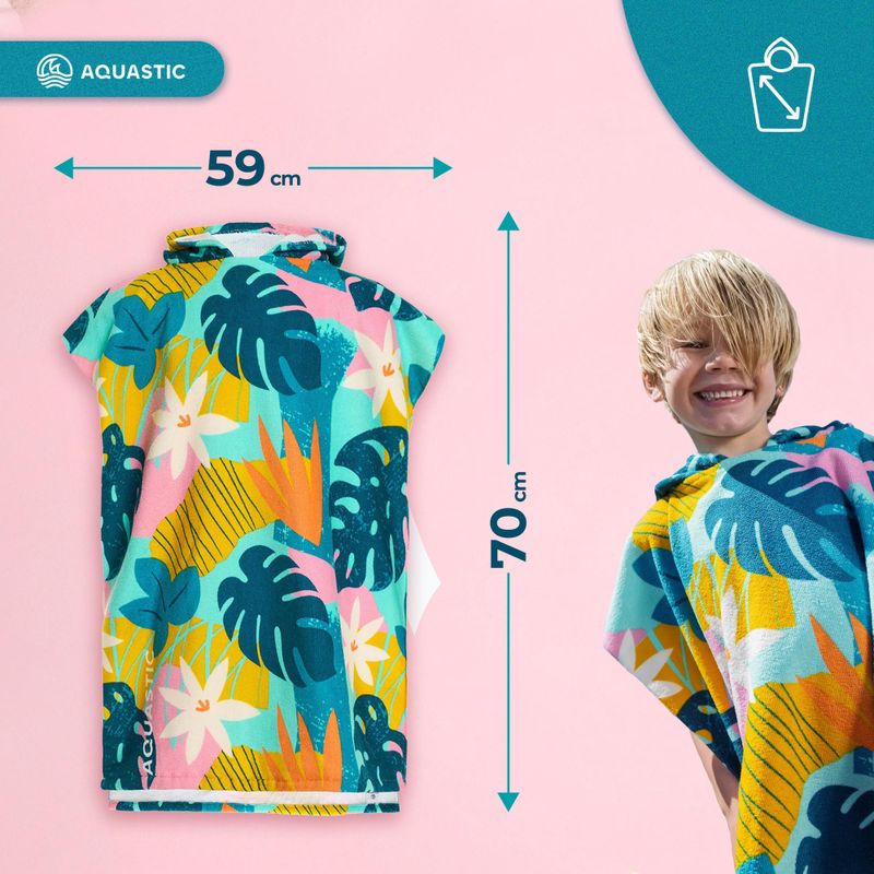 Poncho pentru copii AQUASTIC Sunny JR flori 15
