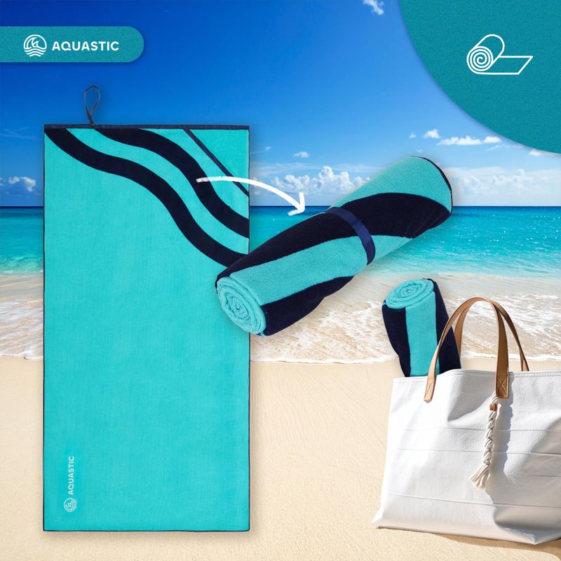Prosop AQUASTIC Wavey albastru/albastru marin 10