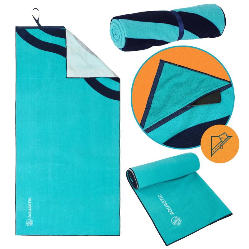 Prosop AQUASTIC Wavey albastru/albastru marin 12