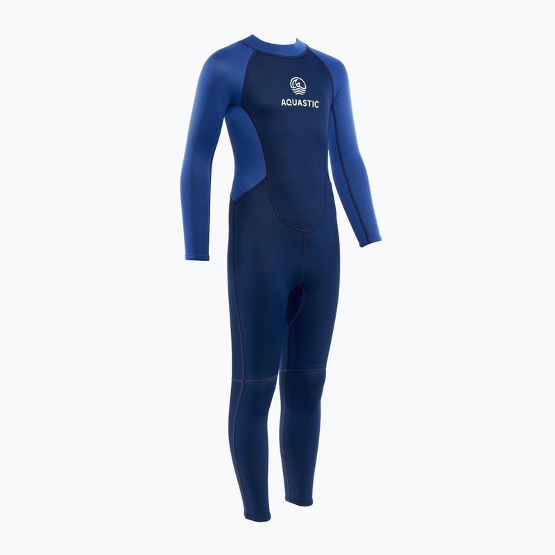 Spumă de înot pentru copii AQUASTIC Wavey LG Jrb 2 mm albastru marin/albastru