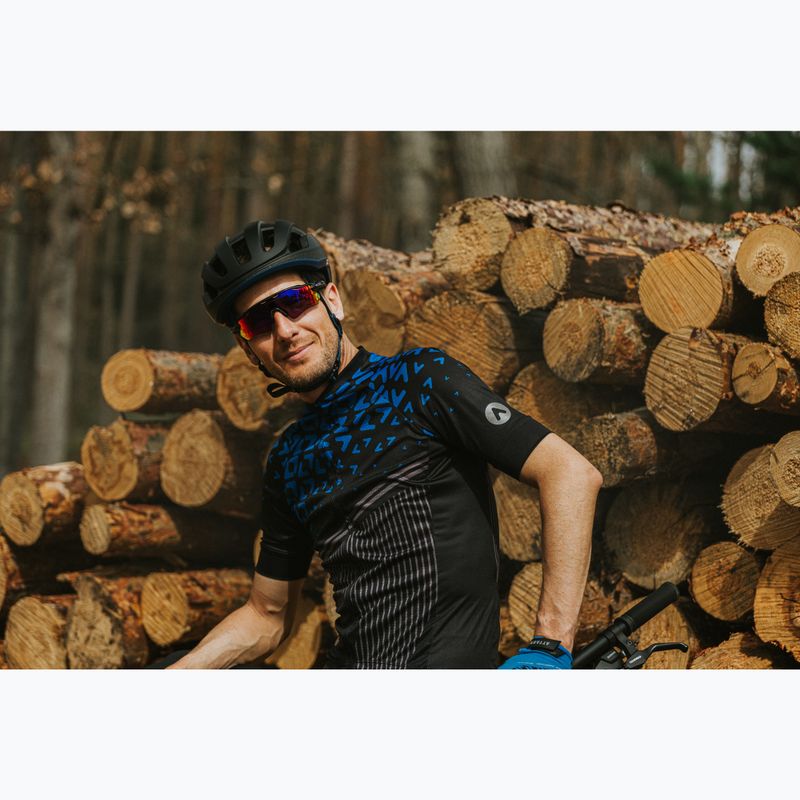 Tricou de ciclism pentru bărbați ATTABO Tevi negru/albastru 15