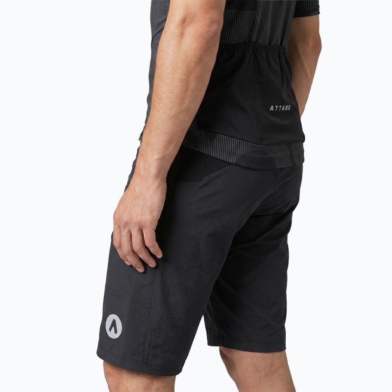 Pantaloni scurți de ciclism pentru bărbați ATTABO Ryst 2w1 negri 3