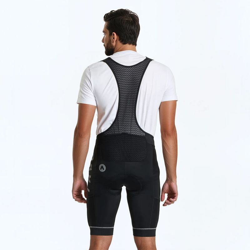 Pantaloni scurți de ciclism pentru bărbați ATTABO Kirun Pro Bib Shorts Cargo negri 3