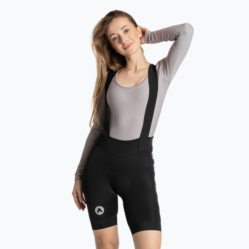 Pantaloni scurți de ciclism pentru femei ATTABO Kirun WMNS Bib Shorts negri
