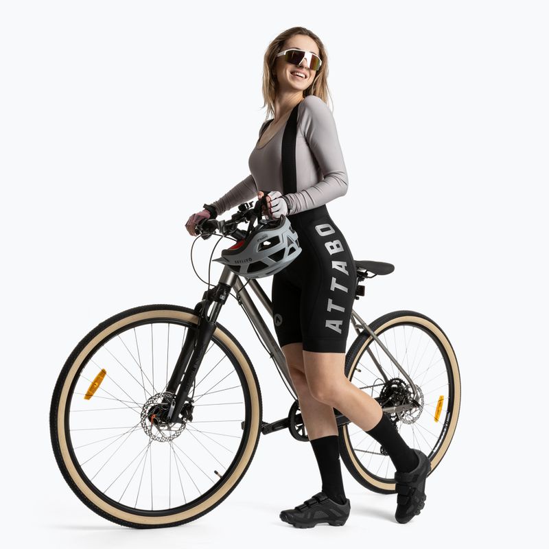 Pantaloni scurți de ciclism pentru femei ATTABO Kirun WMNS Bib Shorts negri 8