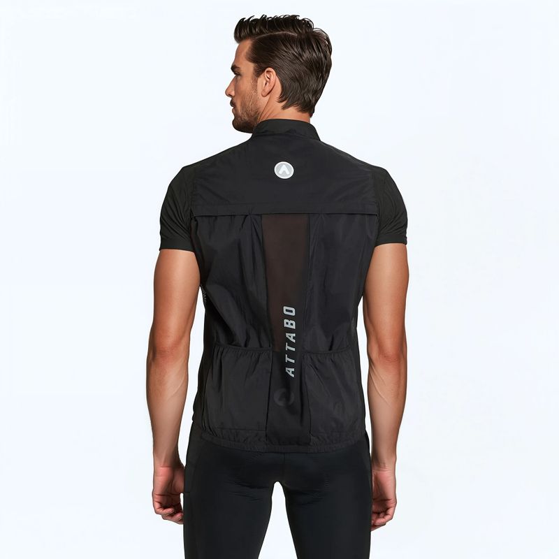 Vestă de ciclism ATTABO Cahayo Vest Windproof negru 3
