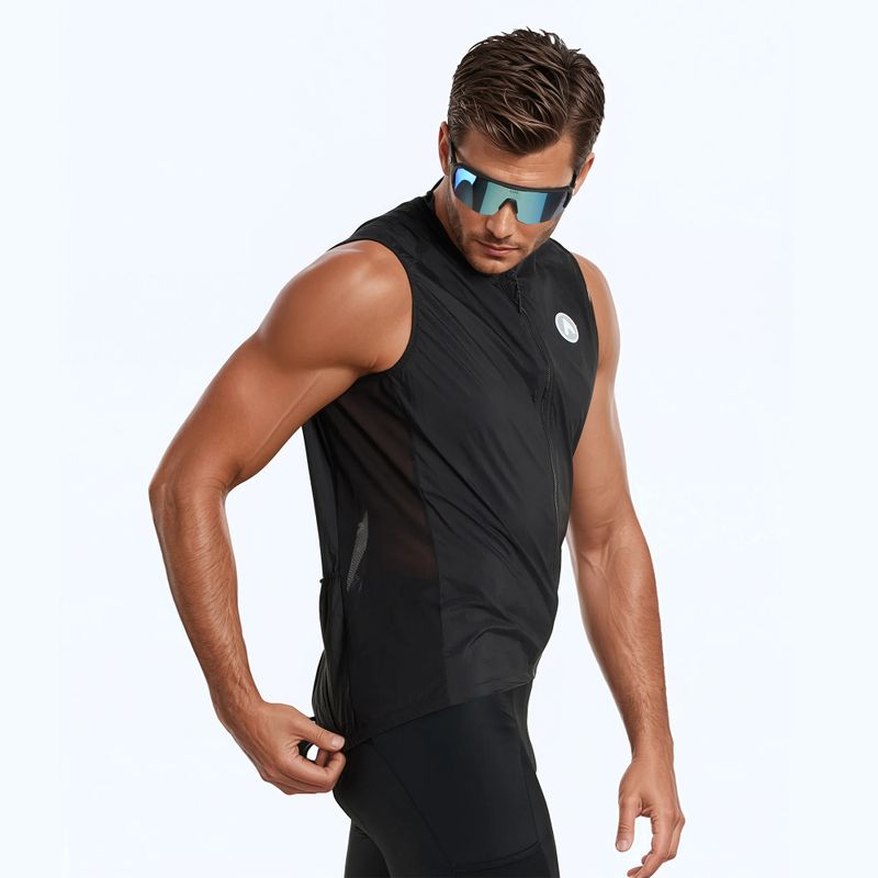 Vestă de ciclism ATTABO Cahayo Vest Windproof negru 4