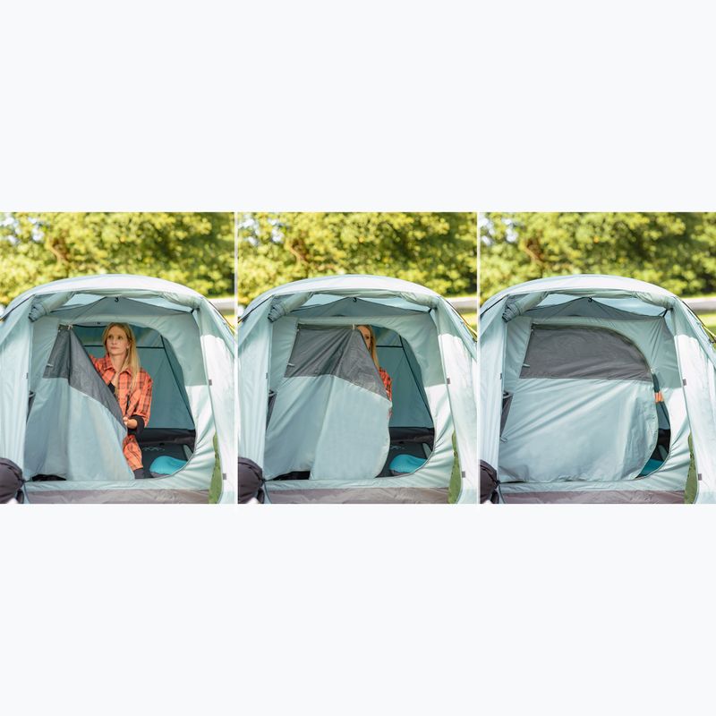 Cort de camping gonflabil pentru 3 persoane KADVA AIRcamp 3 verde 13