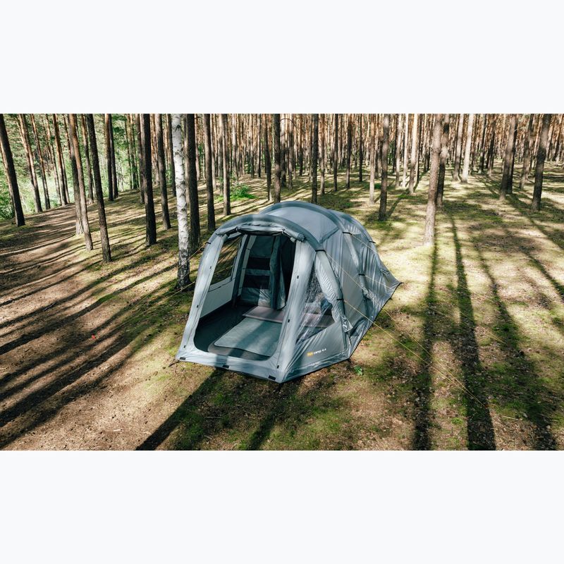 Cort de camping gonflabil pentru 4 persoane KADVA AIRcamp 4.4 verde 4