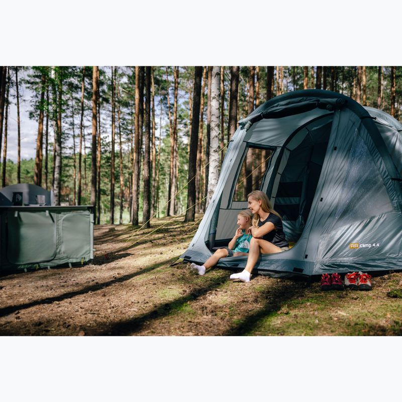 Cort de camping gonflabil pentru 4 persoane KADVA AIRcamp 4.4 verde 24