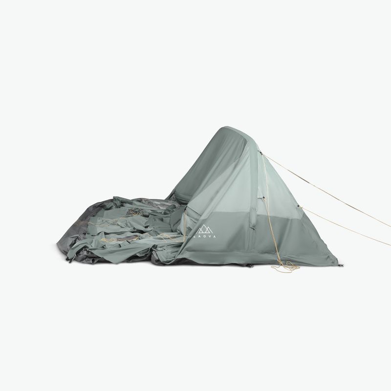 Cort de camping gonflabil pentru 6 persoane KADVA AIRcamp 6.24 verde 17