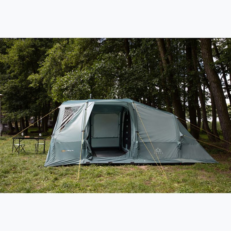 Cort de camping gonflabil pentru 6 persoane KADVA AIRcamp 6.24 verde 28