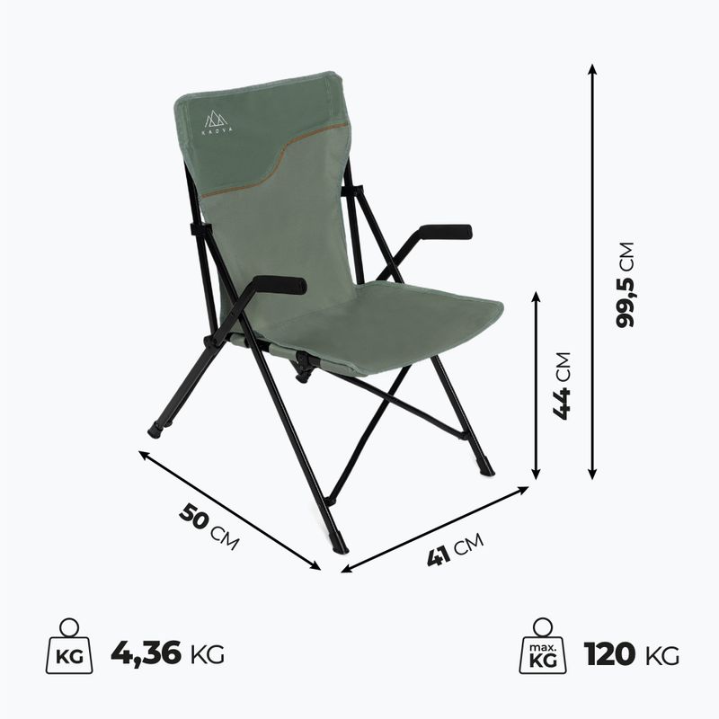 Scaun turistic KADVA CAMPchair 1.0 verde 16