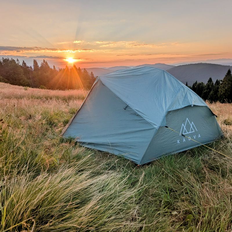 Cort de trekking pentru 2-persoane KADVA EXPEDIT 2 PRO argintiu 22