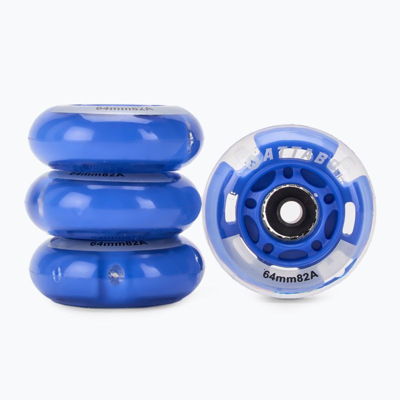 Roți pentru role LED HUMBAKA Flashing Wheels 64 mm 4 buc. alb 2