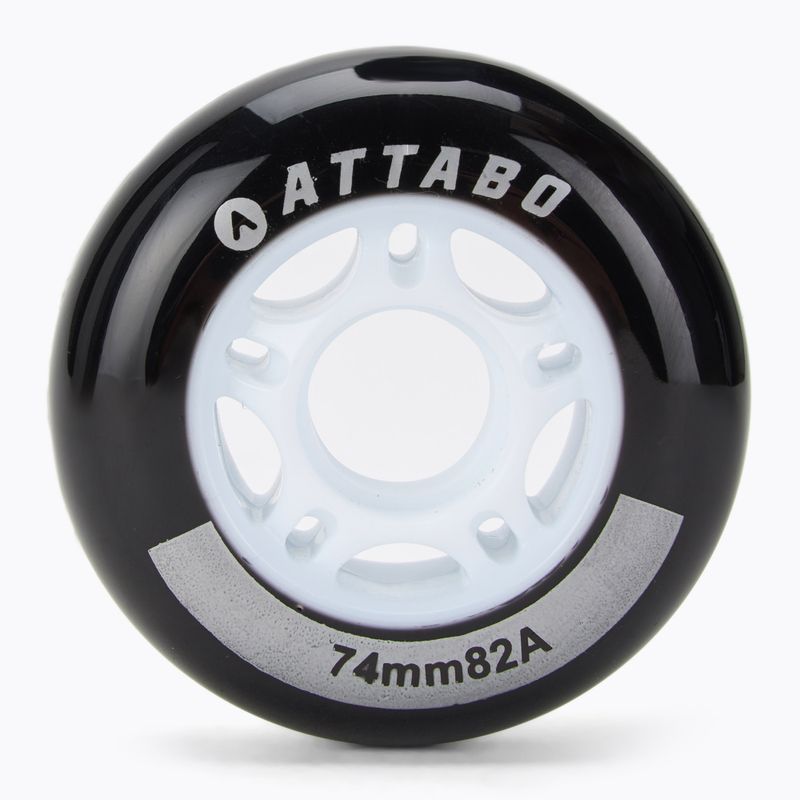 Roți pentru role ATTABO Wheels 74 mm 4 buc. negru