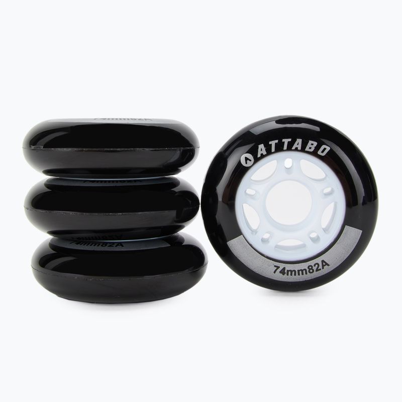 Roți pentru role ATTABO Wheels 74 mm 4 buc. negru 2