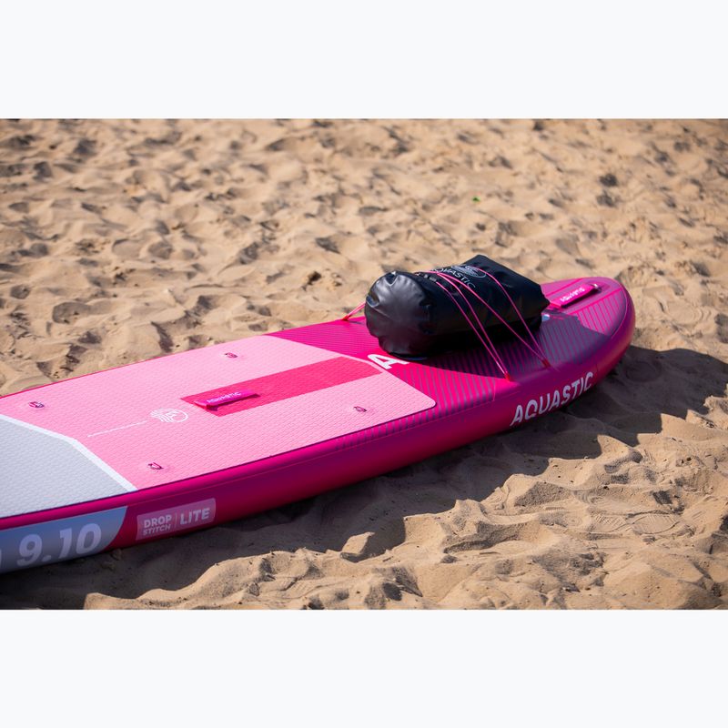 Set placă SUP gonflabilă AQUASTIC Perth 9'10" pink 23