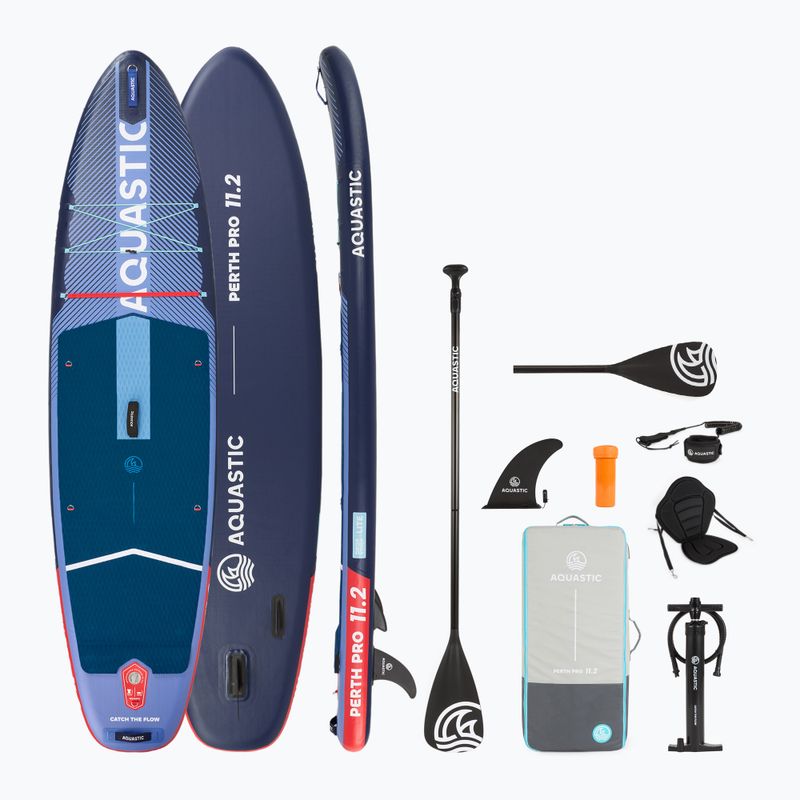 Placă SUP AQUASTIC Perth Pro 11'2" allround dark blue