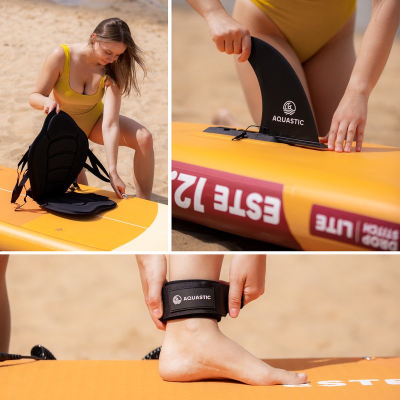 Set placă SUP gonflabilă AQUASTIC This 12'0" orange 23