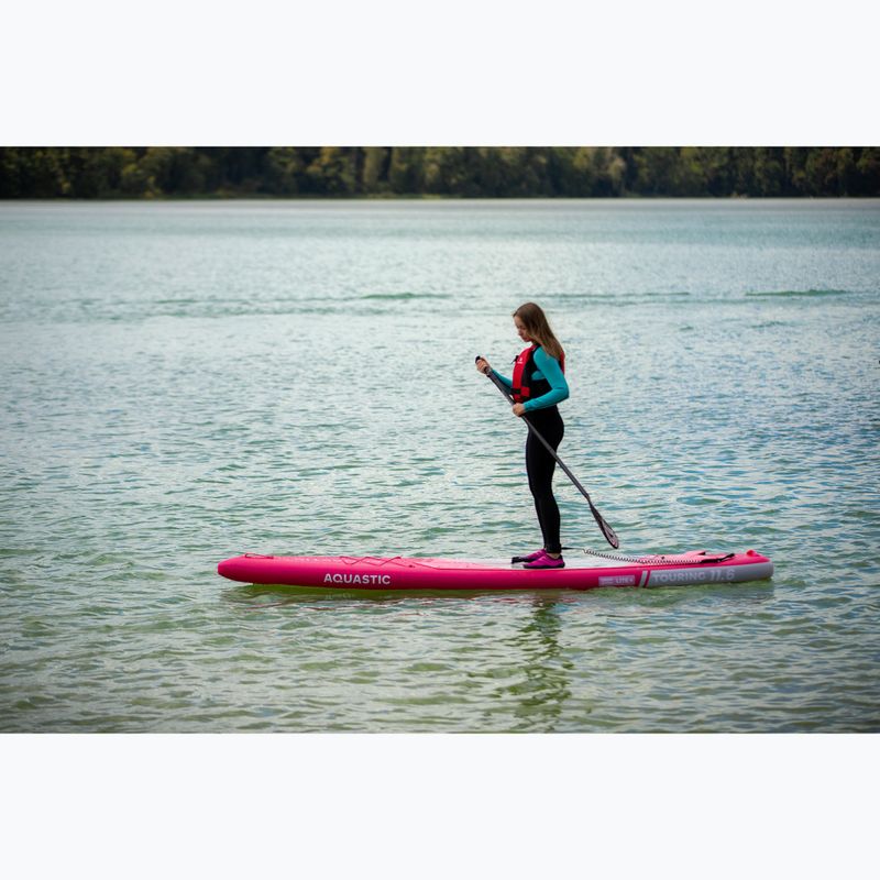 Set placă SUP gonflabilă AQUASTIC Touring 11'6" pink 21