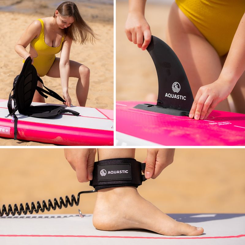 Placă SUP AQUASTIC Touring 11'6" roz 22
