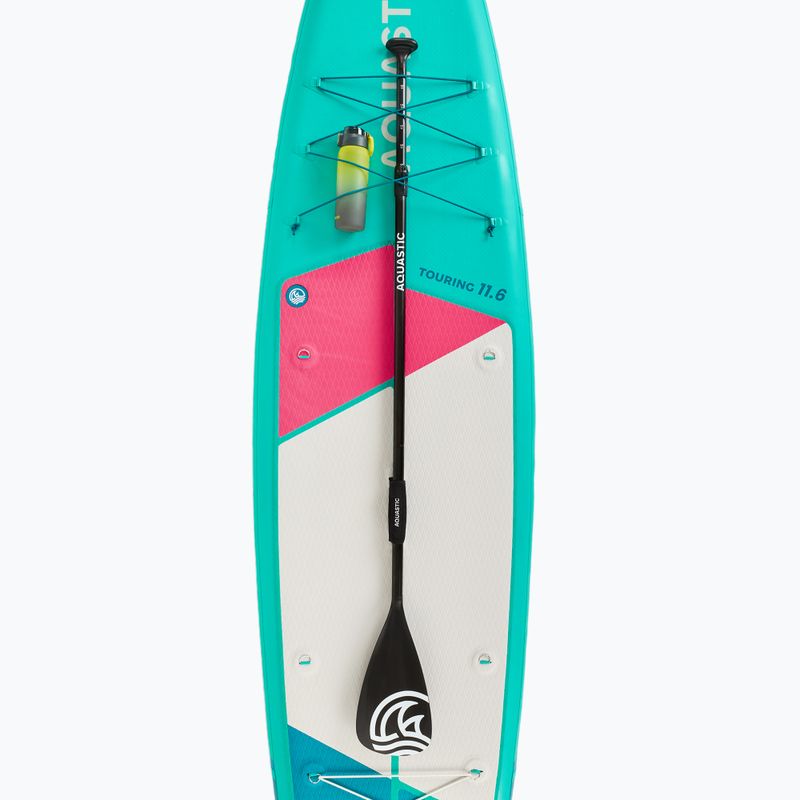 Set placă SUP gonflabilă AQUASTIC Touring 11'6" green 15