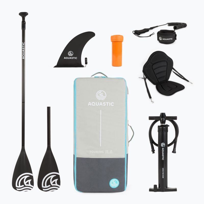 Set placă SUP gonflabilă AQUASTIC Touring 11'6" green 20