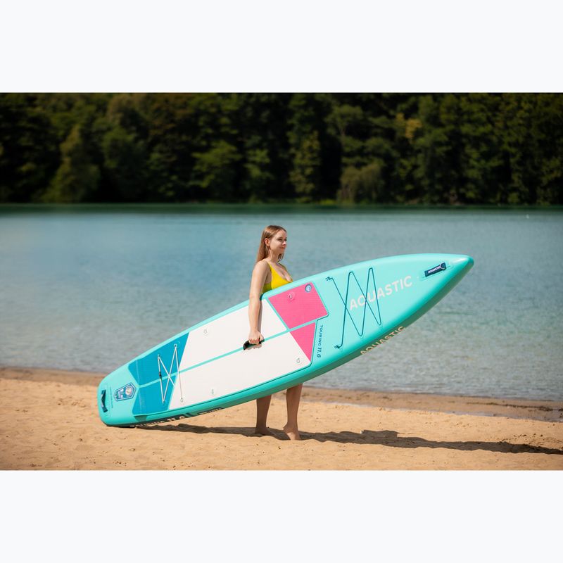Set placă SUP gonflabilă AQUASTIC Touring 11'6" green 21