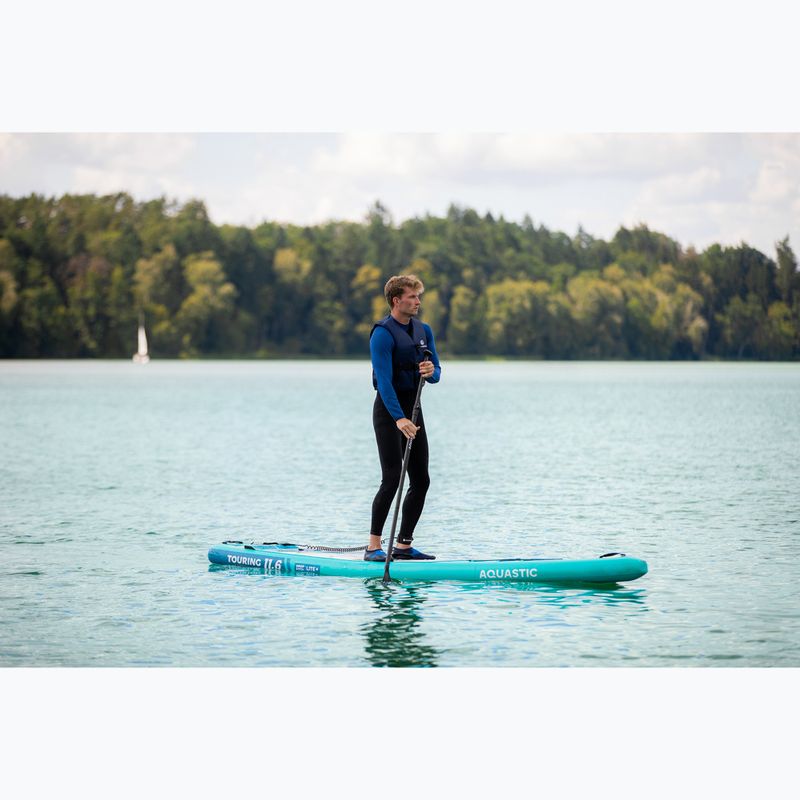 Set placă SUP gonflabilă AQUASTIC Touring 11'6" green 22