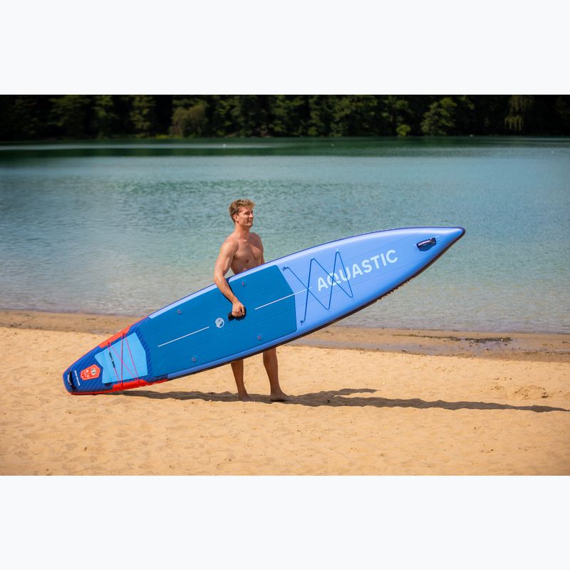 Set placă SUP gonflabilă AQUASTIC Touring Pro 14'0" dark blue 19