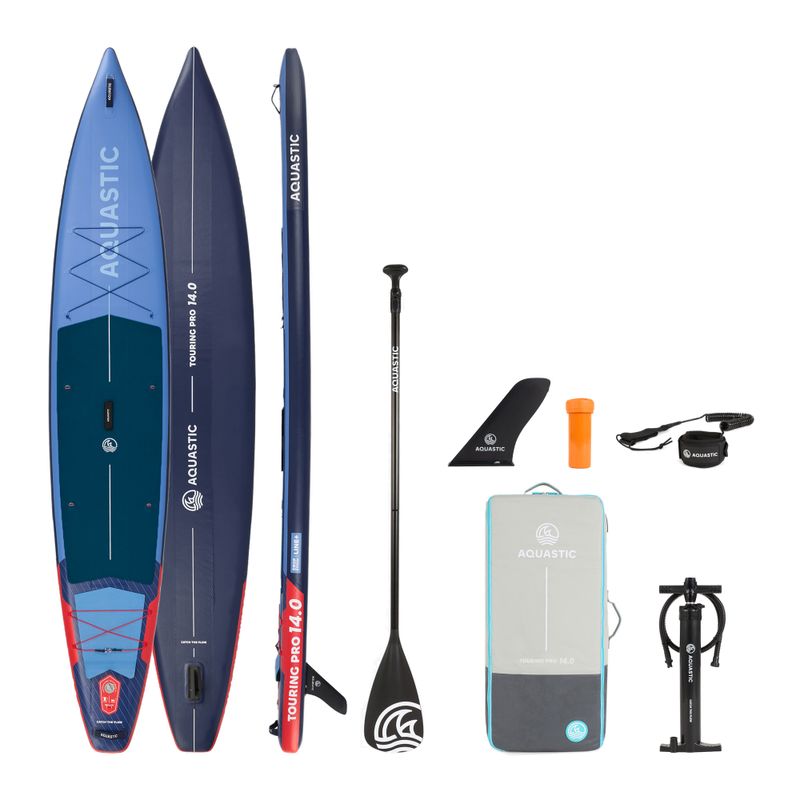 Set placă SUP gonflabilă AQUASTIC Touring Pro 14'0" dark blue 25