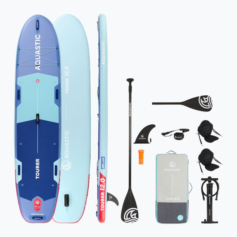 Placă SUP AQUASTIC Tourer 12'0" albastru