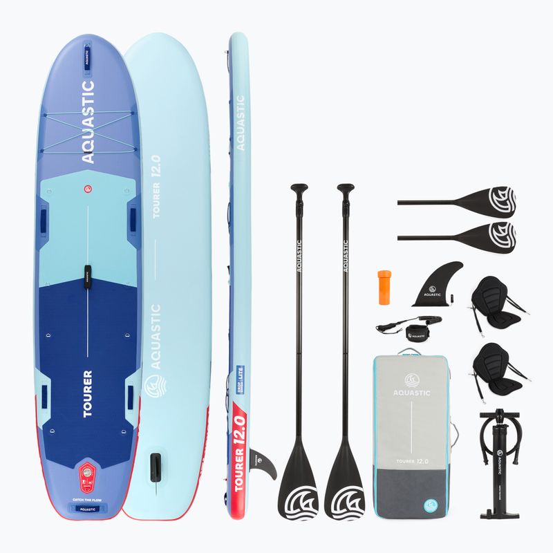 Set placă SUP gonflabilă AQUASTIC Tourer 12'0" 2-os blue