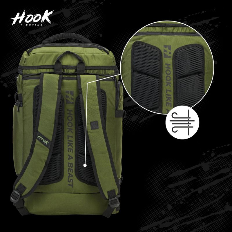 Rucsac HOOK FIGHTING Training 2w1 Duffel Bag 30 l zielony 18