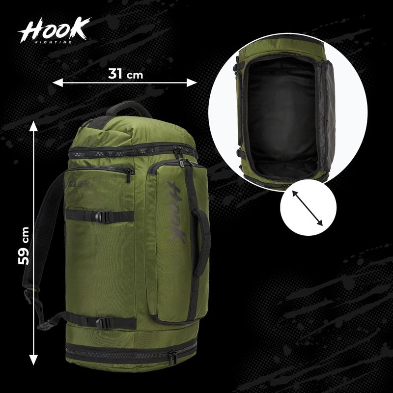 Rucsac HOOK FIGHTING Camp 2w1 Duffel Bag 41 l zielony 18