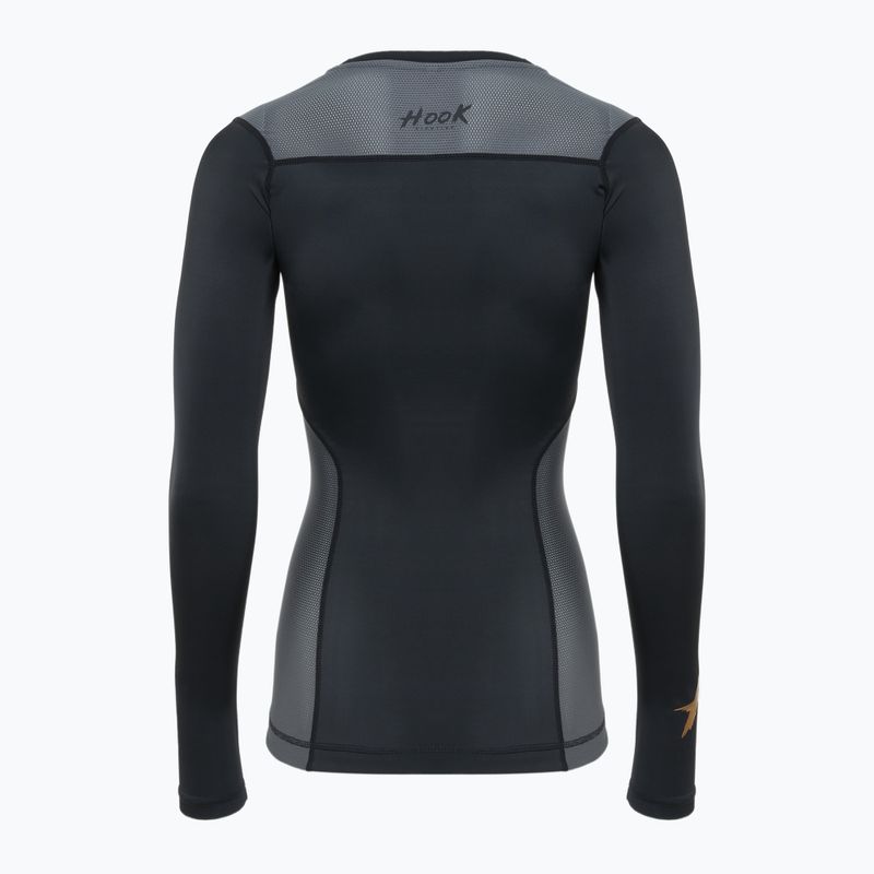 Rashguard pentru femei HOOK FIGHTING Base negru 8