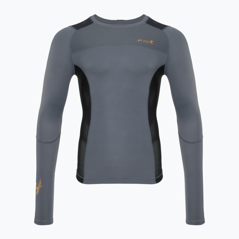 Rashguard longsleeve pentru bărbați HOOK FIGHTING Base negru 8