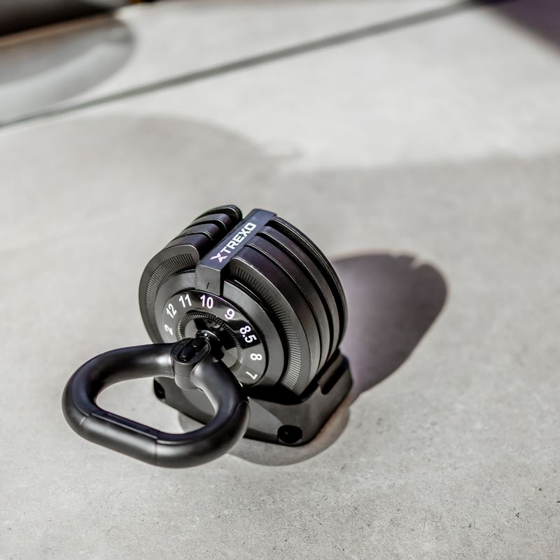 Kettlebell reglabil XTREXO TXO-B4W004 12 kg negru 9