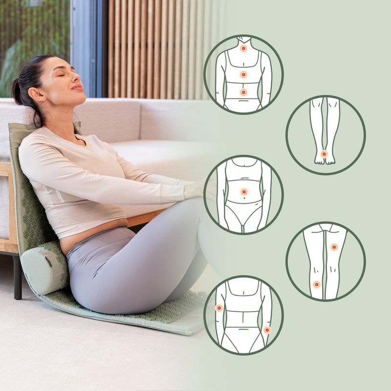 Saltea de presopunctură XTREXO duża z poduszką TXO-B4Z005-GN verde 10